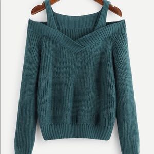 Juniors Aqua Sweater
